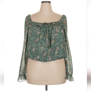 DR2 Sheer Green Floral